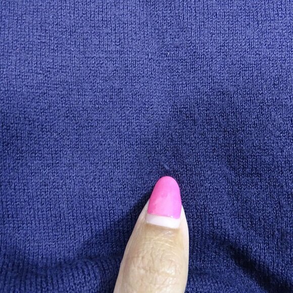 Debbie Morgan Cowl Neck Acrylic Sweater Women Size M Purple 3/4 Sleeve FLAW - Picture 11 of 11